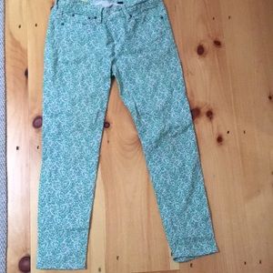 JCrew Toothpick Floral Jeans